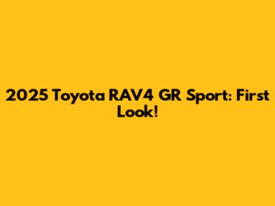 2025 Toyota RAV4 GR Sport: First Look!