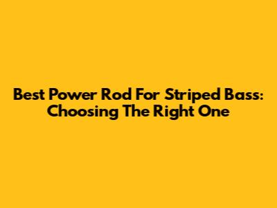 Best Power Rod For Striped Bass: Choosing The Right One