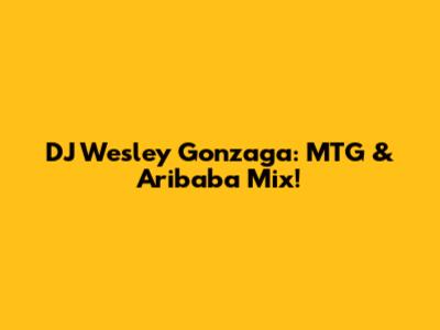 DJ Wesley Gonzaga: MTG & Aribaba Mix!