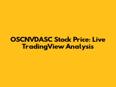 OSCNVDASC Stock Price: Live TradingView Analysis
