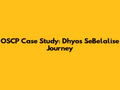 OSCP Case Study: Dhyo's SeBelalise Journey