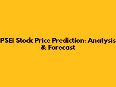 PSEi Stock Price Prediction: Analysis & Forecast